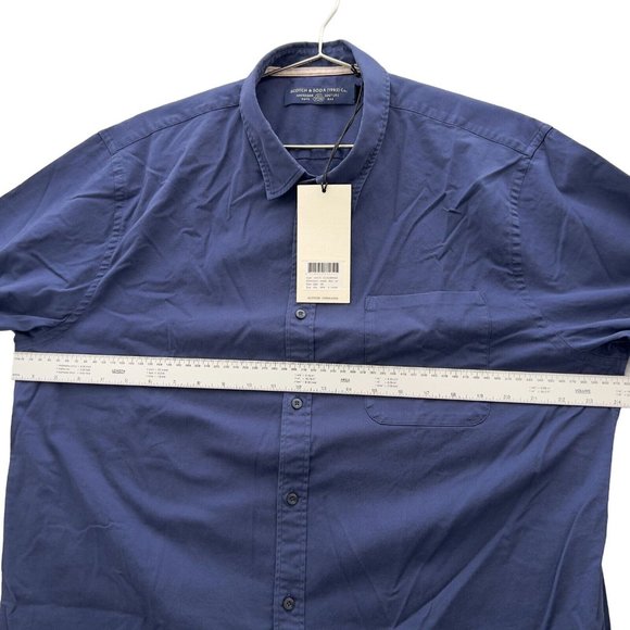 NEW SCOTCH & SODA Mens Blue Long Sleeve Button-up Shirt Size XXL NWT 4 0041 - Picture 4 of 12